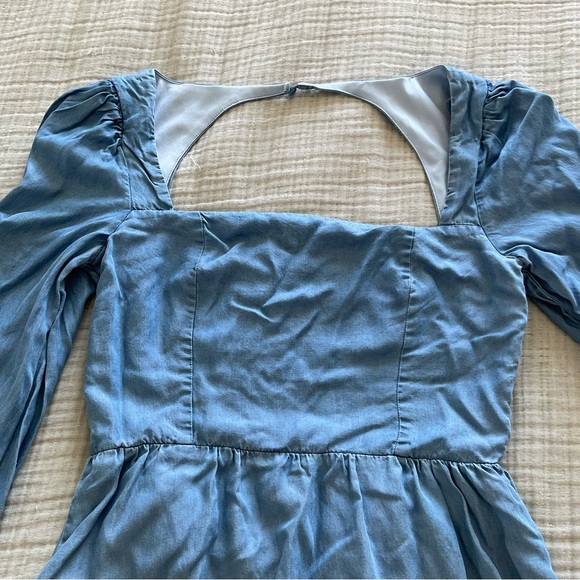 Open Back Chambray Dress - Picture 2 of 8